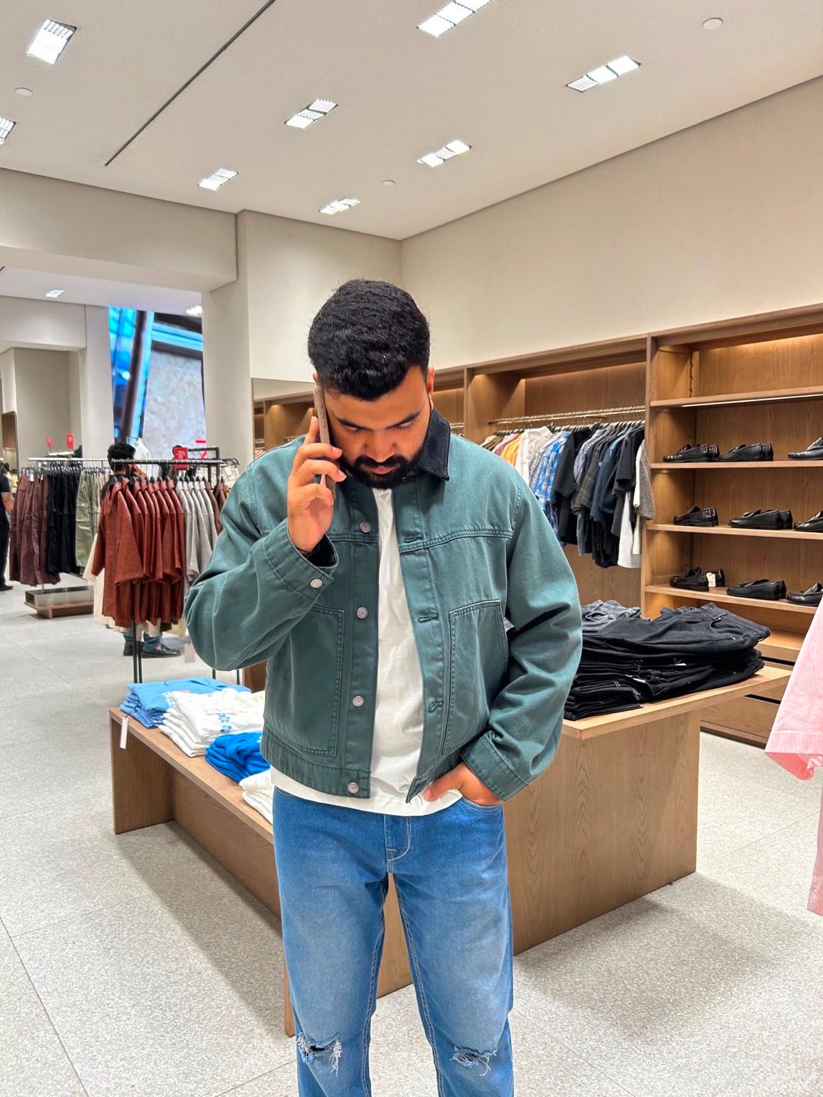 Rishav taking a call
